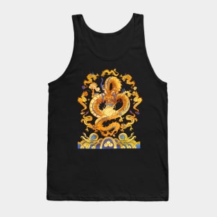 Chinese Golden Dragons Playing With Dragon Ball Tank Top